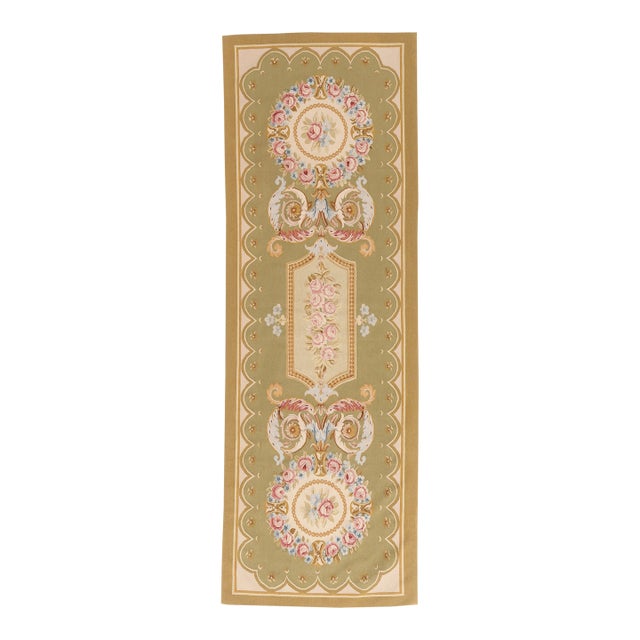 Vintage Chinese Aubusson Rug, 03'01 X 09'01 For Sale