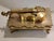 Brass Vintage Large Brass Hinged Violin Storage Box For Sale - Image 8 of 12