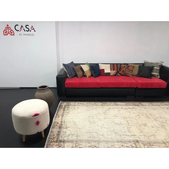 Textile Vintage Distressed Boho Turkish Handmade Rug For Sale - Image 7 of 11