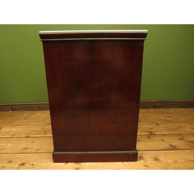Victorian Mahogany Dentists Kneehole Work Desk with Opaque Glass Top For Sale - Image 17 of 18