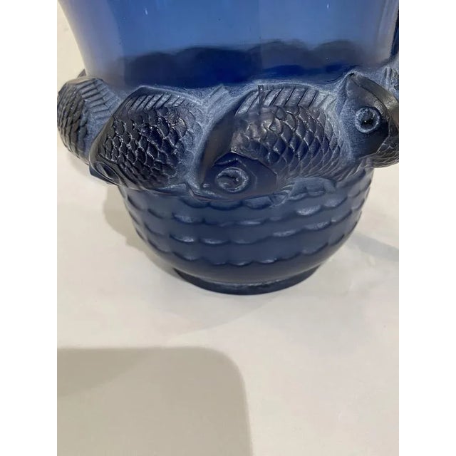 René Lalique vase "Periac" model created on August 18, 1930 in blue glass. This piece has an attribution mark, I am sure...
