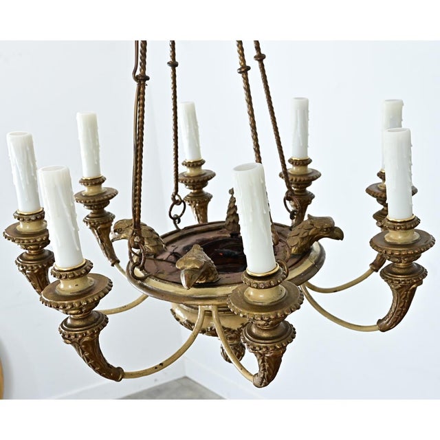 19th Century French Carved and Painted Chandelier For Sale In Baton Rouge - Image 6 of 16