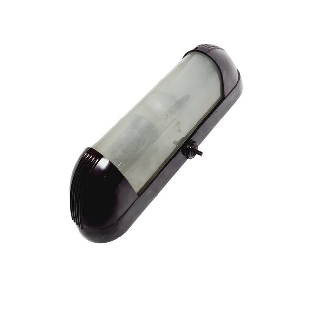 Glass Art Deco Wall Lamp, Former Czechoslovakia, 1950s For Sale - Image 7 of 16