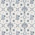 SAMPLE - Schumacher Fairview Cross Stitch Embroidery Fabric In Indigo For Sale