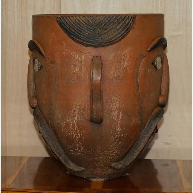 Vintage Mexican Folk Art Terracotta Pots, 1960s, Set of 2 For Sale - Image 9 of 18