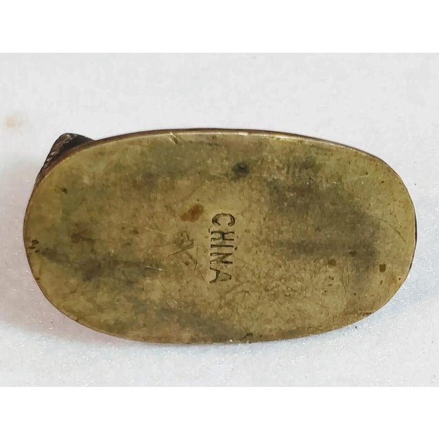 Chinese Vintage Asian Bronze Dog Fox Scroll Weight Holder For Sale - Image 3 of 10