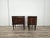 1960s Vintage Oak Bedside Tables with Glass Tops, 1960, Set of 2 For Sale - Image 5 of 18