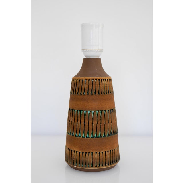 1970s Mid-Century Modern Scandinavian Pottery Table Lamp by Anagrius, 1970s For Sale - Image 5 of 14