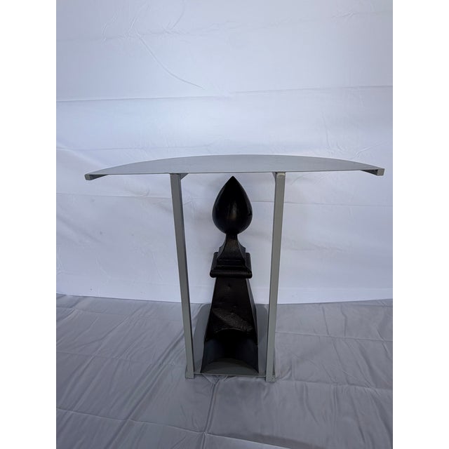 2020s Demi Lune Side Table For Sale - Image 5 of 12