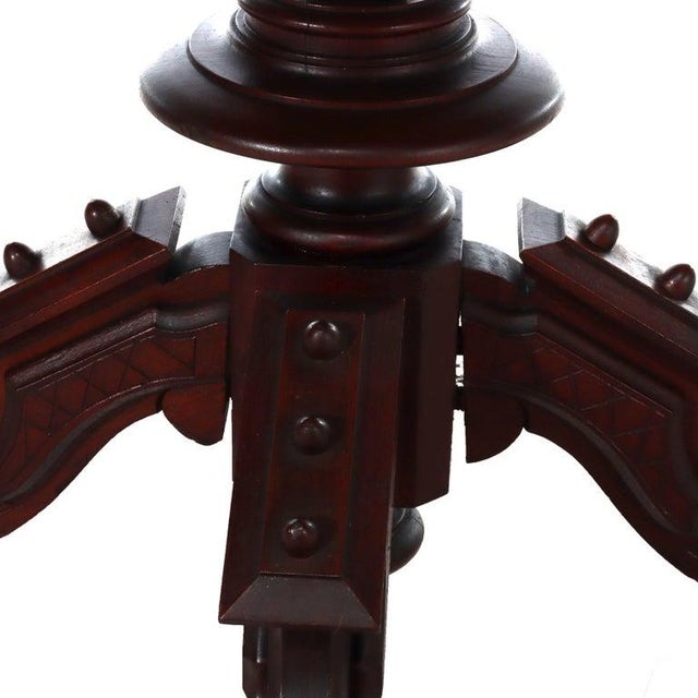 Late 19th Century Antique Brookes Renaissance Revival Walnut Umbrella Table C1890 For Sale - Image 5 of 8