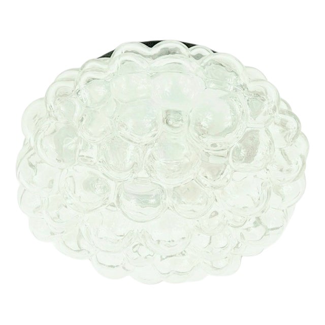 Mid-Century Space Age Bubble Glass Flush Mount by Helena Tynell for Limburg, Germany, 1970s For Sale