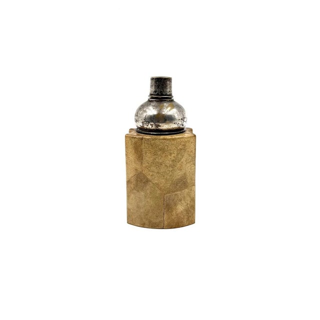 Mid-century cream parchment cocktail shaker Aldo Tura Italy 1950s The leather is not lacquered as Tura sets usually are in...
