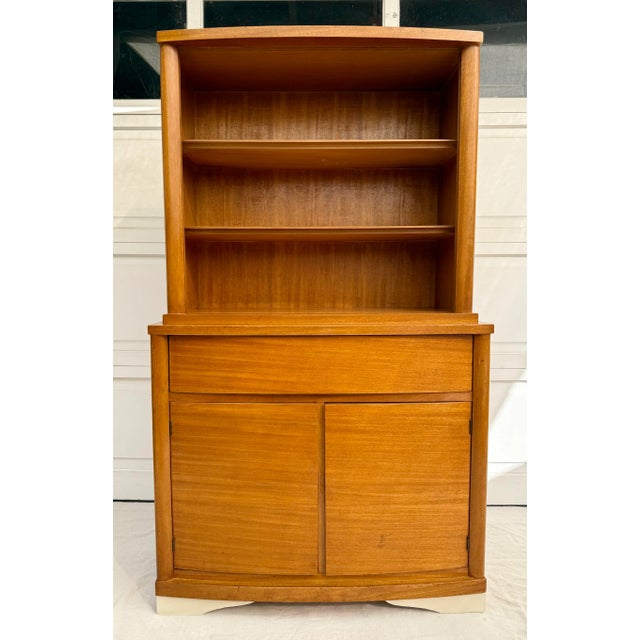 Mid-Century Modern Sliding Glass Door Display China Cabinet For Sale - Image 12 of 12