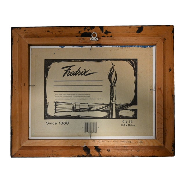 Textile 1980s Johnny Yazzie — Signed Southwestern Figural Painting on Canvas Panel For Sale - Image 7 of 7