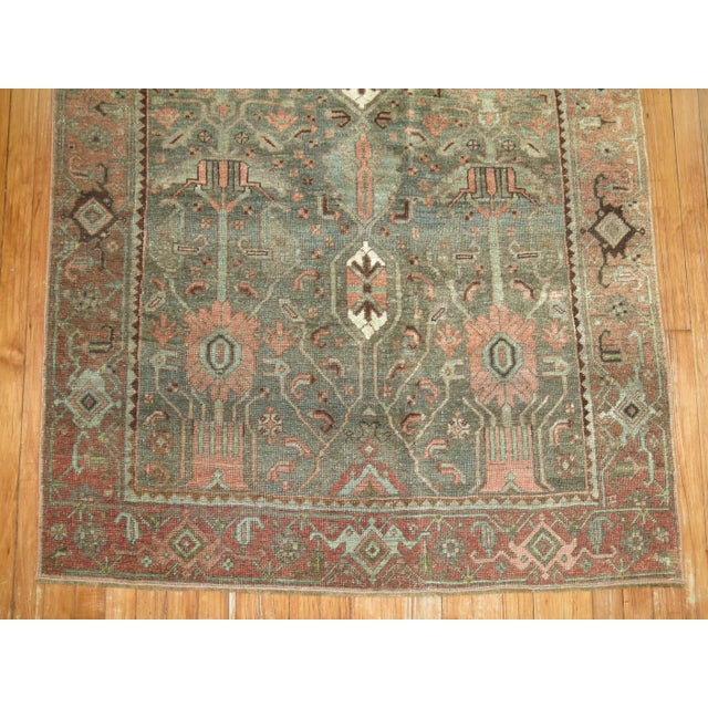 Early 20th Century Green Persian Tribal Bidjar Rug - 4'1" x 6'9" For Sale - Image 13 of 18