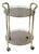 Hollywood Regency Round Trolley with Smoked Glass For Sale