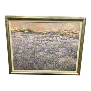 Vintage Impressionist Framed Oil Painting For Sale
