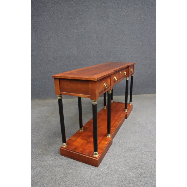 Wood Century Furniture Biedermeier Style Mahogany Console Table For Sale - Image 7 of 14