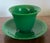 Antique 19th Century Chinese Bright Green Peking Glass Tea Cups & Saucers - Set of 4 For Sale In New York - Image 6 of 18