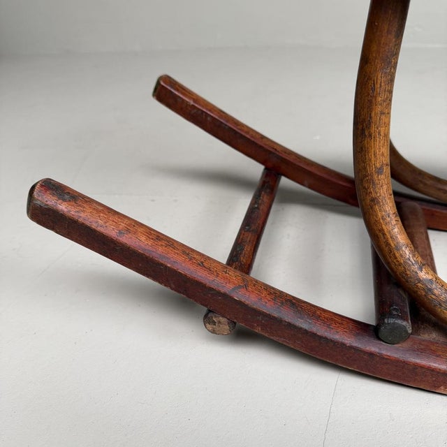 Vintage Japanese Wooden Rocking Horse, 1920s For Sale - Image 9 of 12