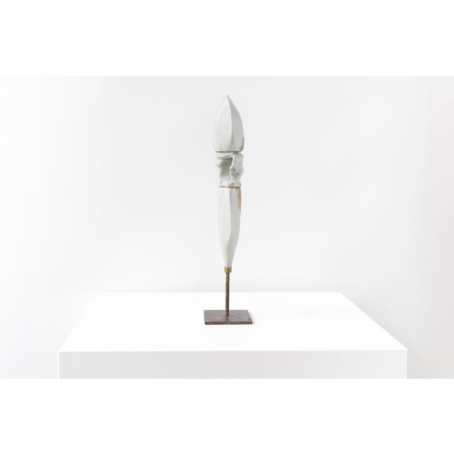 François Gueneau, French Figurative Sculpture, 20th Century, Porcelain & Metal For Sale - Image 4 of 10