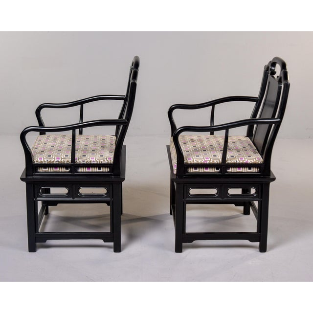 1980s Vintage Century Furniture Chin Hua Collection Chinoiserie Arm Chairs - Pair For Sale - Image 5 of 13