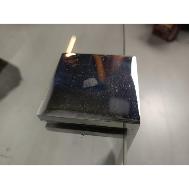 Large Vintage Table Basse Chrome from Roche Bobois, 1970s For Sale - Image 10 of 15