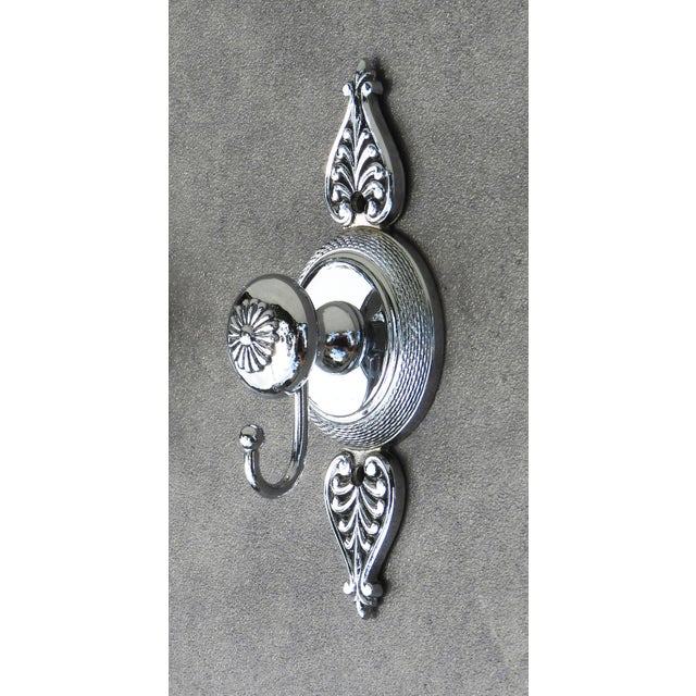 1970s Neoclassical French Chrome Vanity Hook Set, 1970s, Set of 2 For Sale - Image 5 of 7
