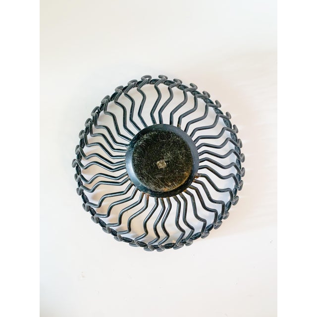 Metal Late 20th Century Post Modern Swirly Iron Large Bowl For Sale - Image 7 of 10