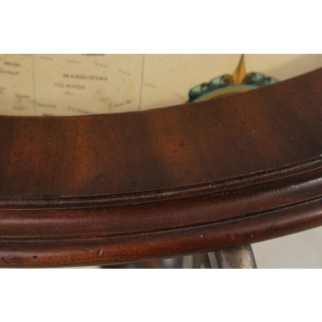 Maitland Smith Replogle Globe on Mahogany Stand For Sale In Philadelphia - Image 6 of 16