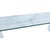An iconic 1970's glass bracket waterfall-shaped console or sofa table designed by Leon Rosen for the Pace Collection. The...
