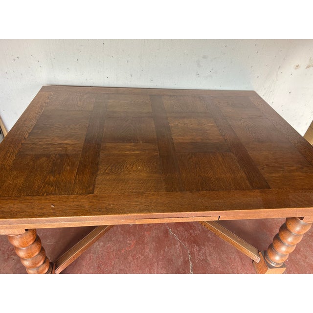 Early 21st Century Renaissance-Style Table in Oak, 1930s For Sale - Image 5 of 12