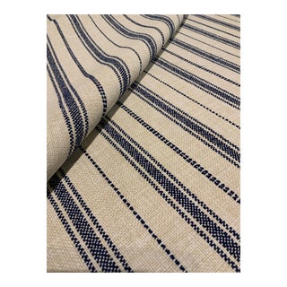 Brunschwig & Fils for Kravet Montpezat Navy and Cream Stripe 8020136.50 Outdoor Designer Fabric - 9.5 Yards For Sale
