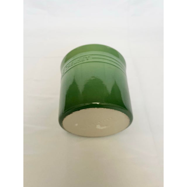 Ceramic Vintage Le Creuset Stoneware Cachepot – Green For Sale - Image 7 of 8
