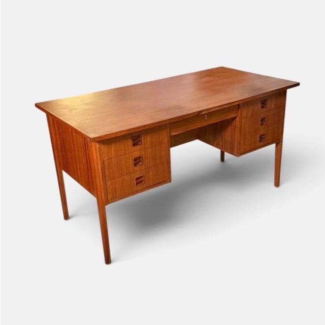 Vintage Danish Teak Freestanding Desk, 1960s For Sale - Image 4 of 9
