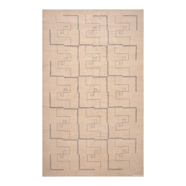 Nazmiyal Collection Modern Greek Key Rug For Sale