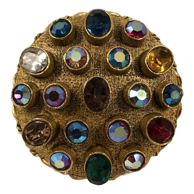 1950s Art (Arthur Pepper) Sputnik Rhinestone Brooch Pin For Sale