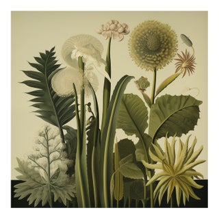 Dark Green Antique Botanical Garden Study No. 11 - Natural History Fine Art Print For Sale