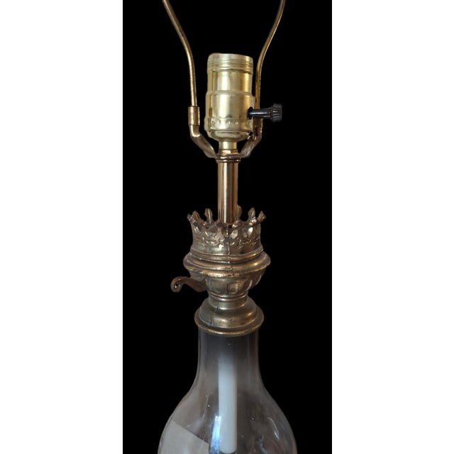 Vintage leviton hurricane lamp minor scratches on base. Glass is good. Works as should have shade if you want it