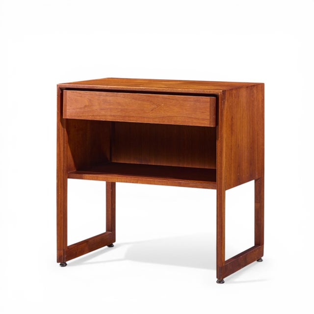 Brown Jens Risom Mid Century Nightstands - Pair For Sale - Image 8 of 11