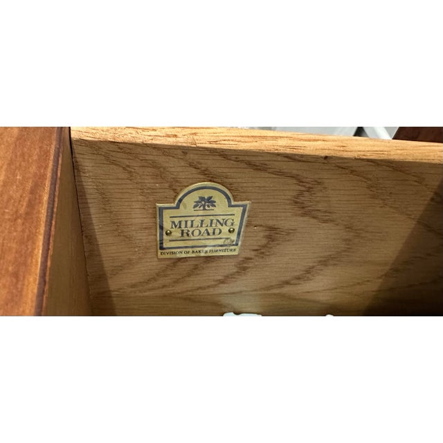 2000 - 2009 Baker Milling Road Commode Cherry 2 Drawers 40”x32”x18” For Sale - Image 5 of 12