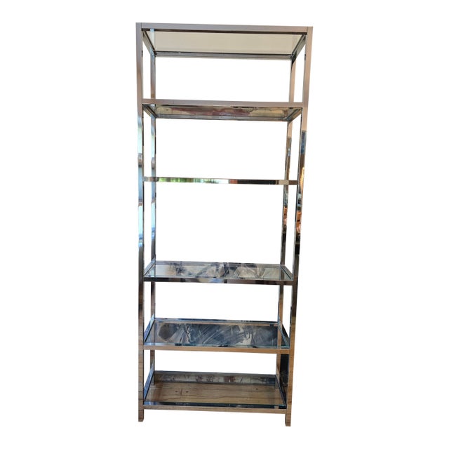 Vintage Milo Baughman Style Mid Century Etagere, Attributed For Sale