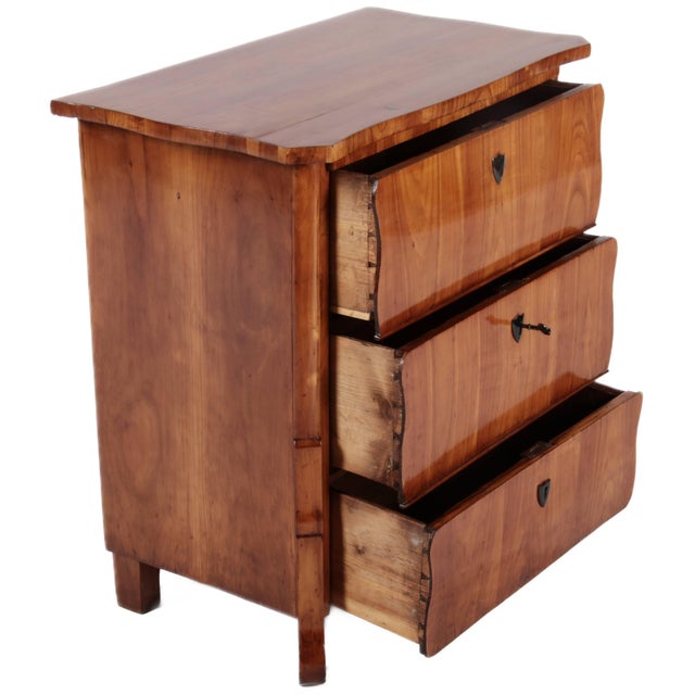 Mid 19th Century Antique Small Biedermeier Chest of Drawers, 1840 For Sale - Image 5 of 18