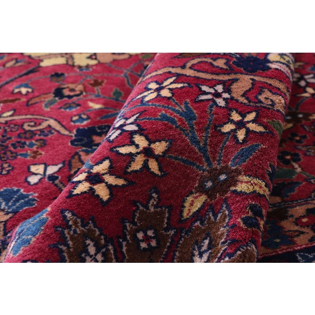 Vintage Indian Agra Rug, 13'01 X 14'07 For Sale In Dallas - Image 6 of 10