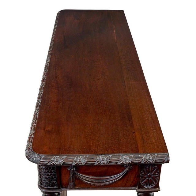 Wood 19th Century Carved Console Table in the style of Adam, 1890s For Sale - Image 7 of 11