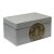 Contemporary Oriental Round Hardware White Rectangular Container Box Large For Sale - Image 3 of 6