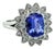 Natural Tanzanite Diamond Ring 6.5 14k W Gold 2.61 TCW Certified For Sale