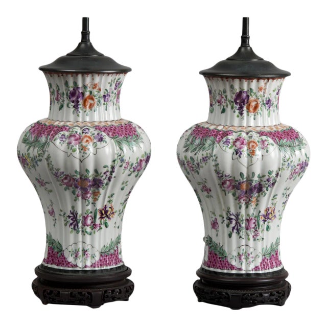 Samson Vases Lamped, Circa 1880 - a Pair For Sale