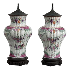 Samson Vases Lamped, Circa 1880 - a Pair