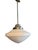 Art Deco 1920s Art Deco Milkglass on Hanging Rod Pendant Sloped Ceiling Light For Sale - Image 3 of 5